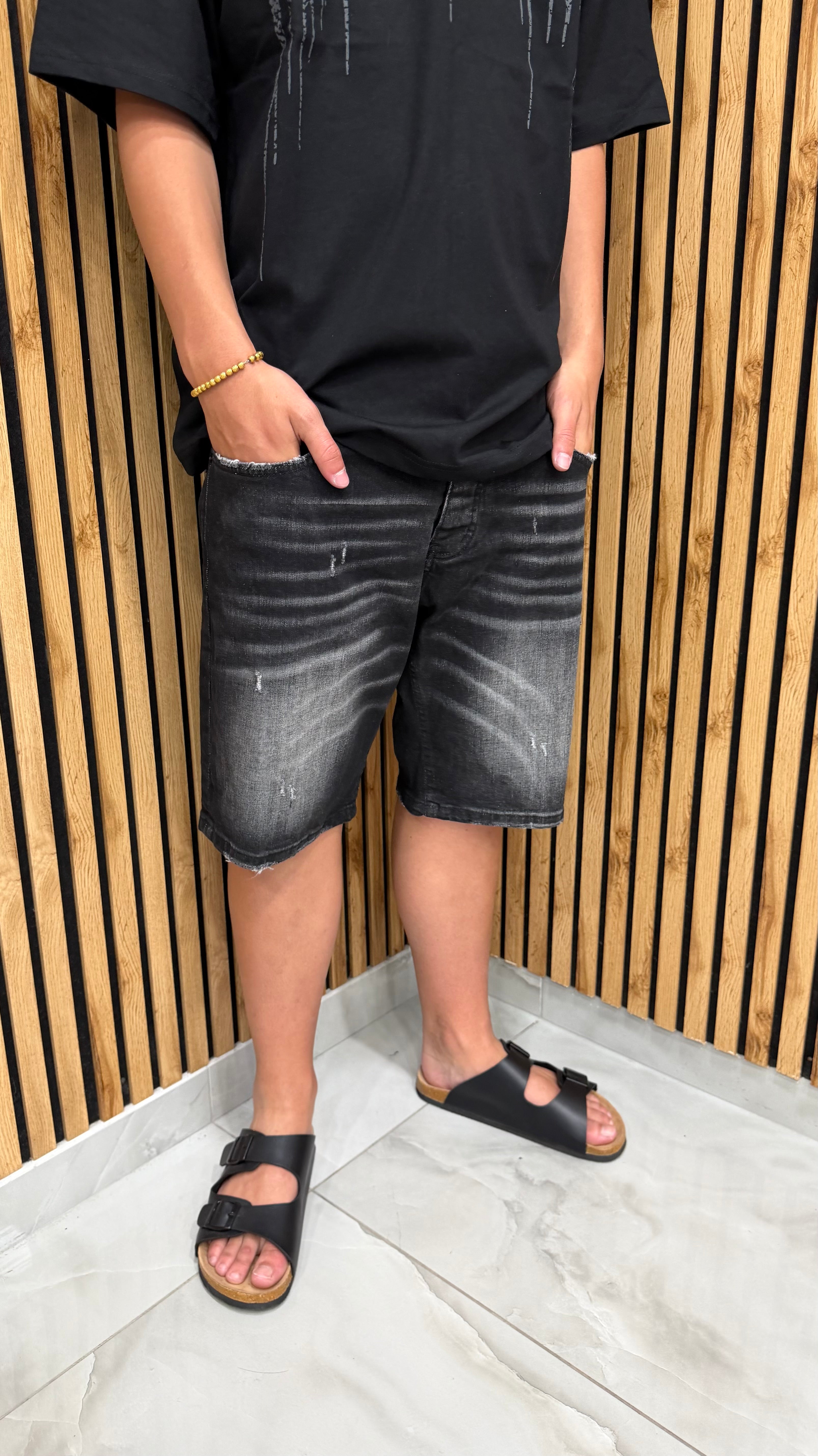 Jeans Short Brando Black Cianotic