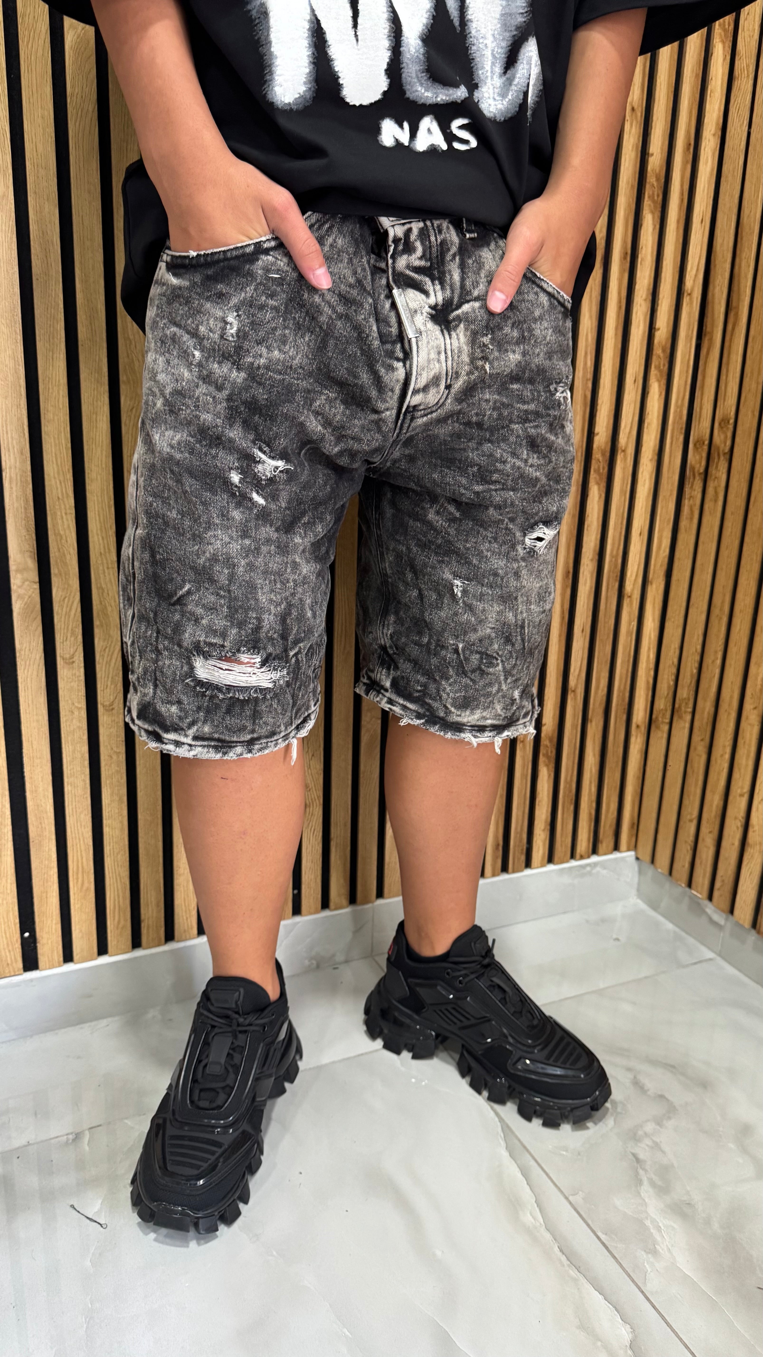 Jeans Short "Trast Gray" Cianotic
