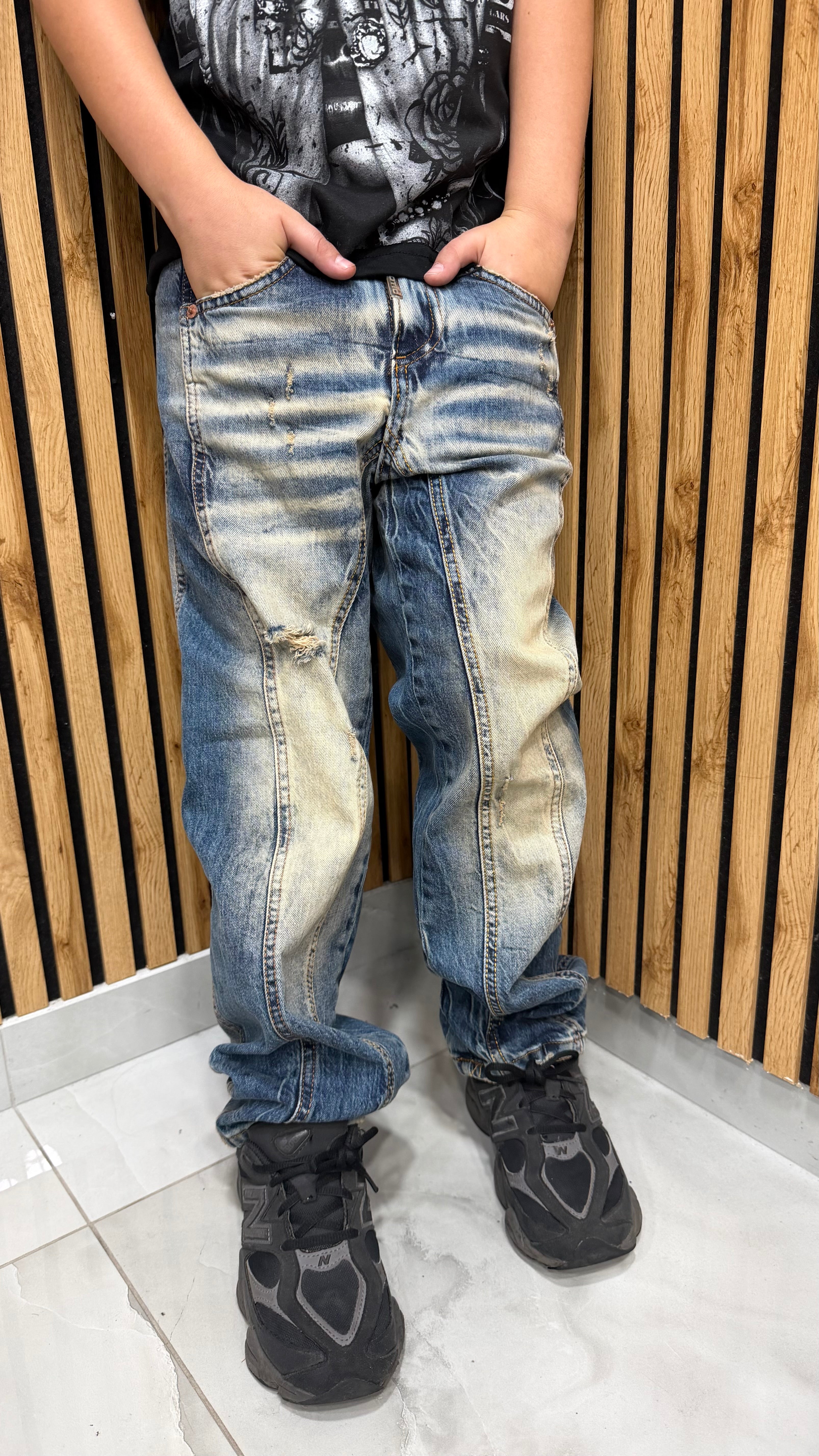 Jeans Straight MB 28 Blue Cianotic Junior