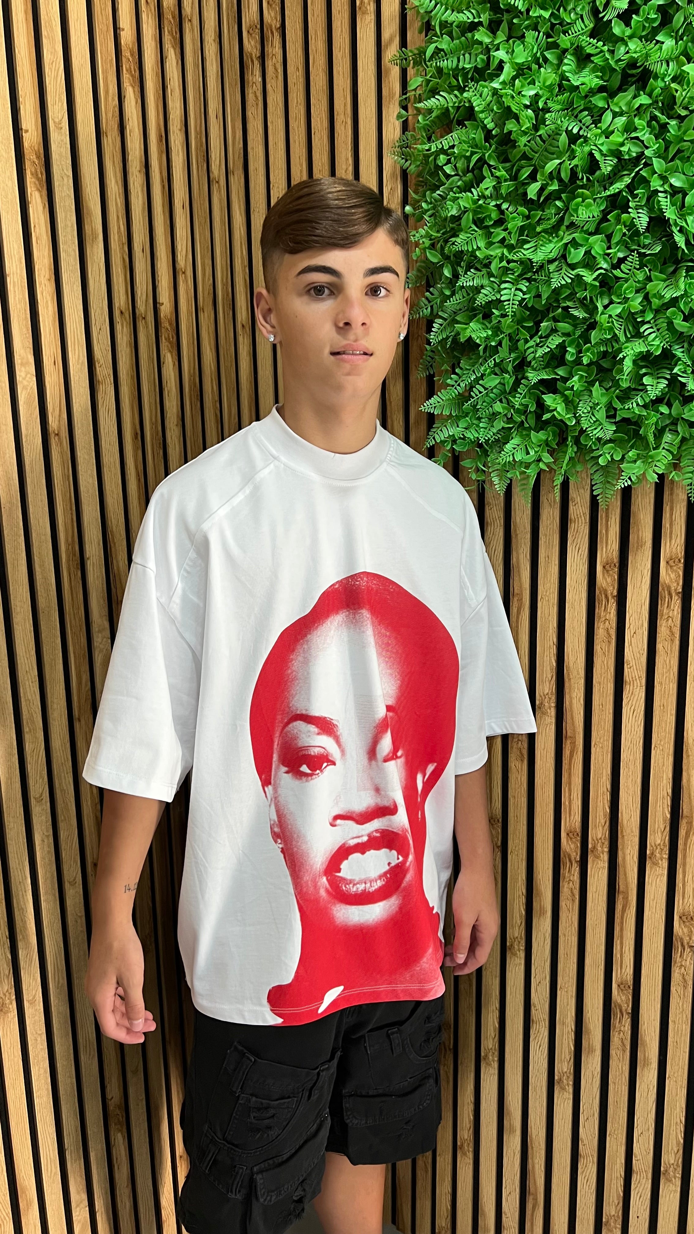 T-Shirt Tessuto Premium Doppiato "Face Girl"