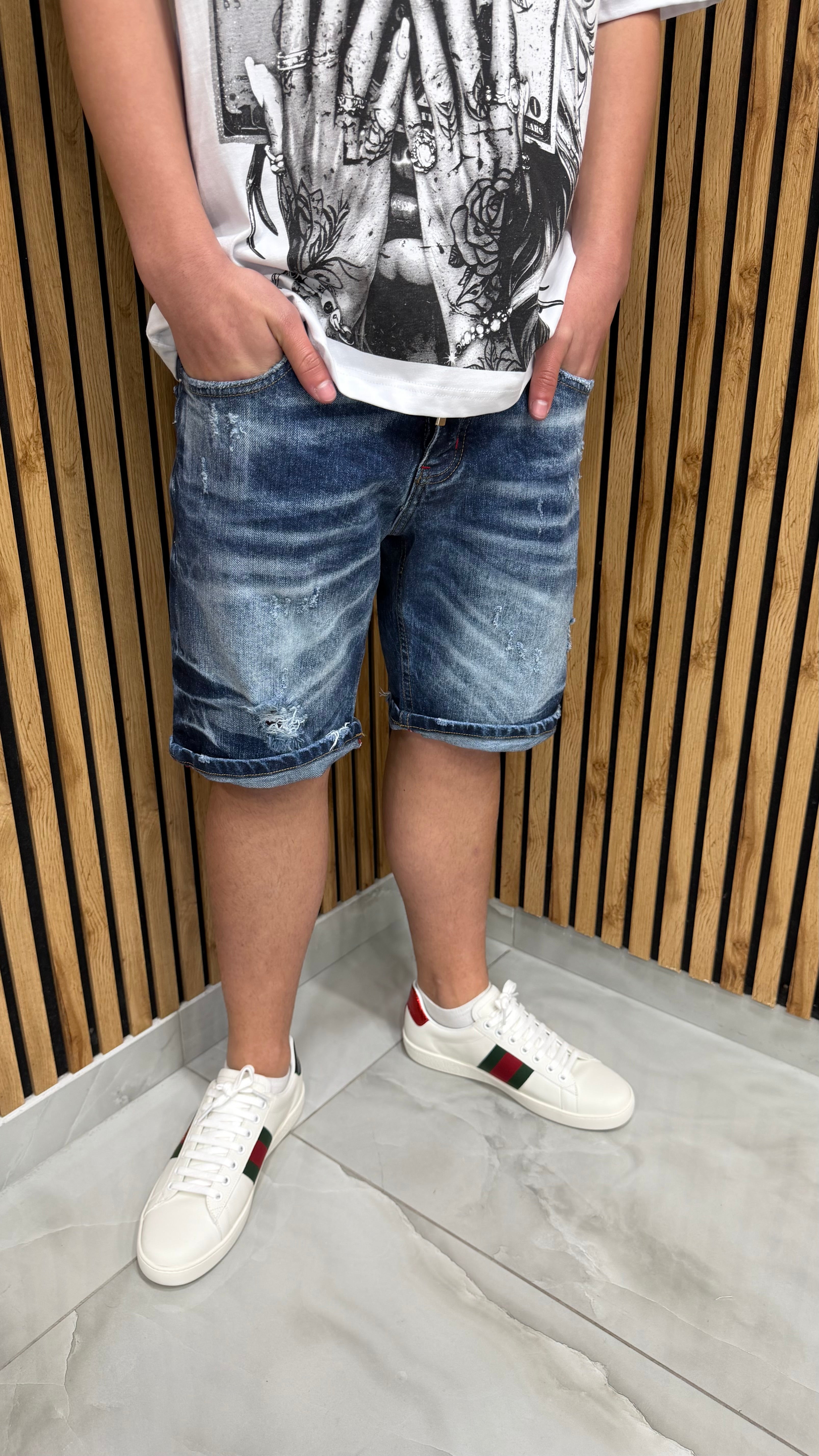 Jeans Short RMM3 Blue Cianotic