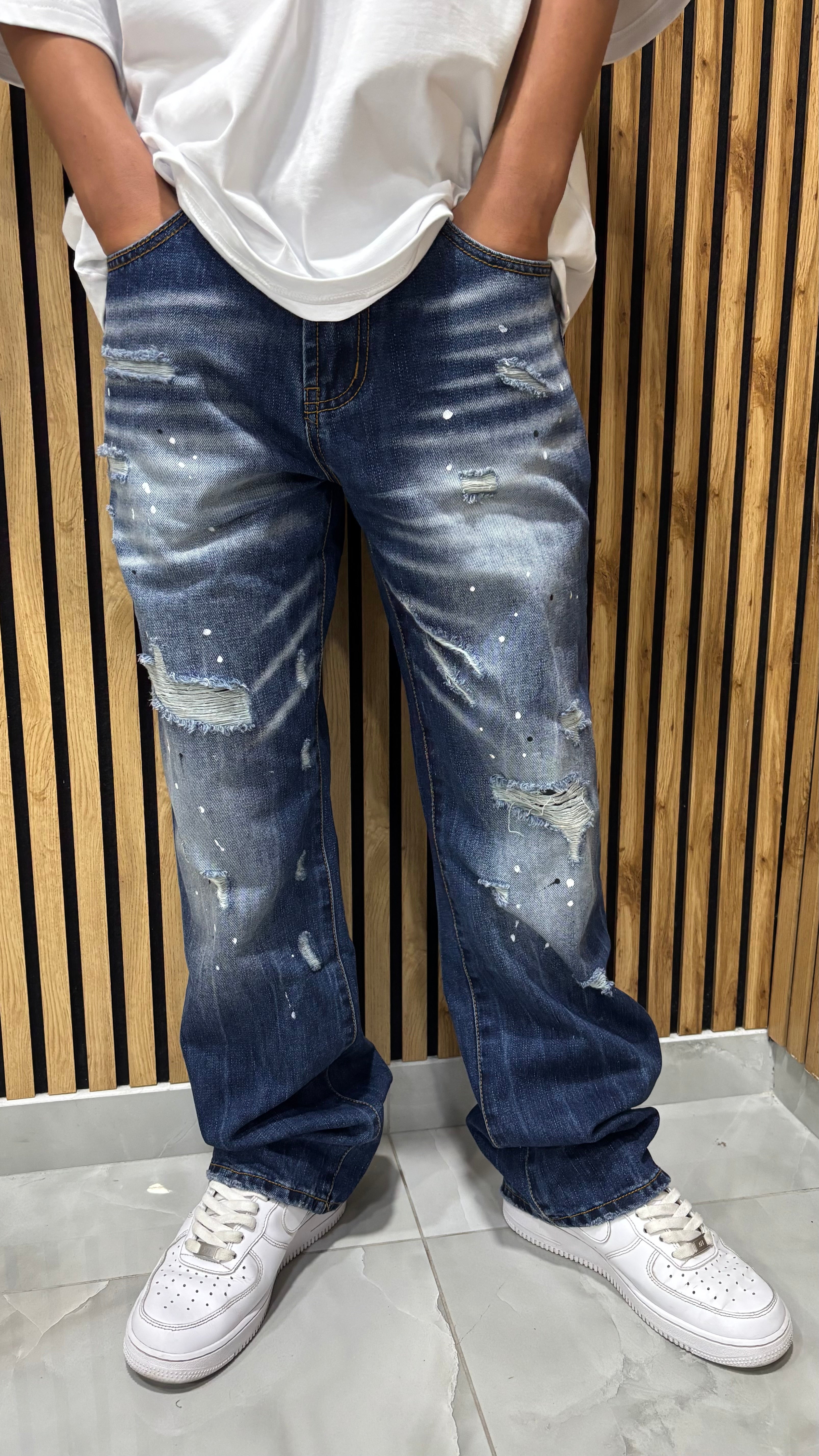 Jeans Baggy Picture Blue