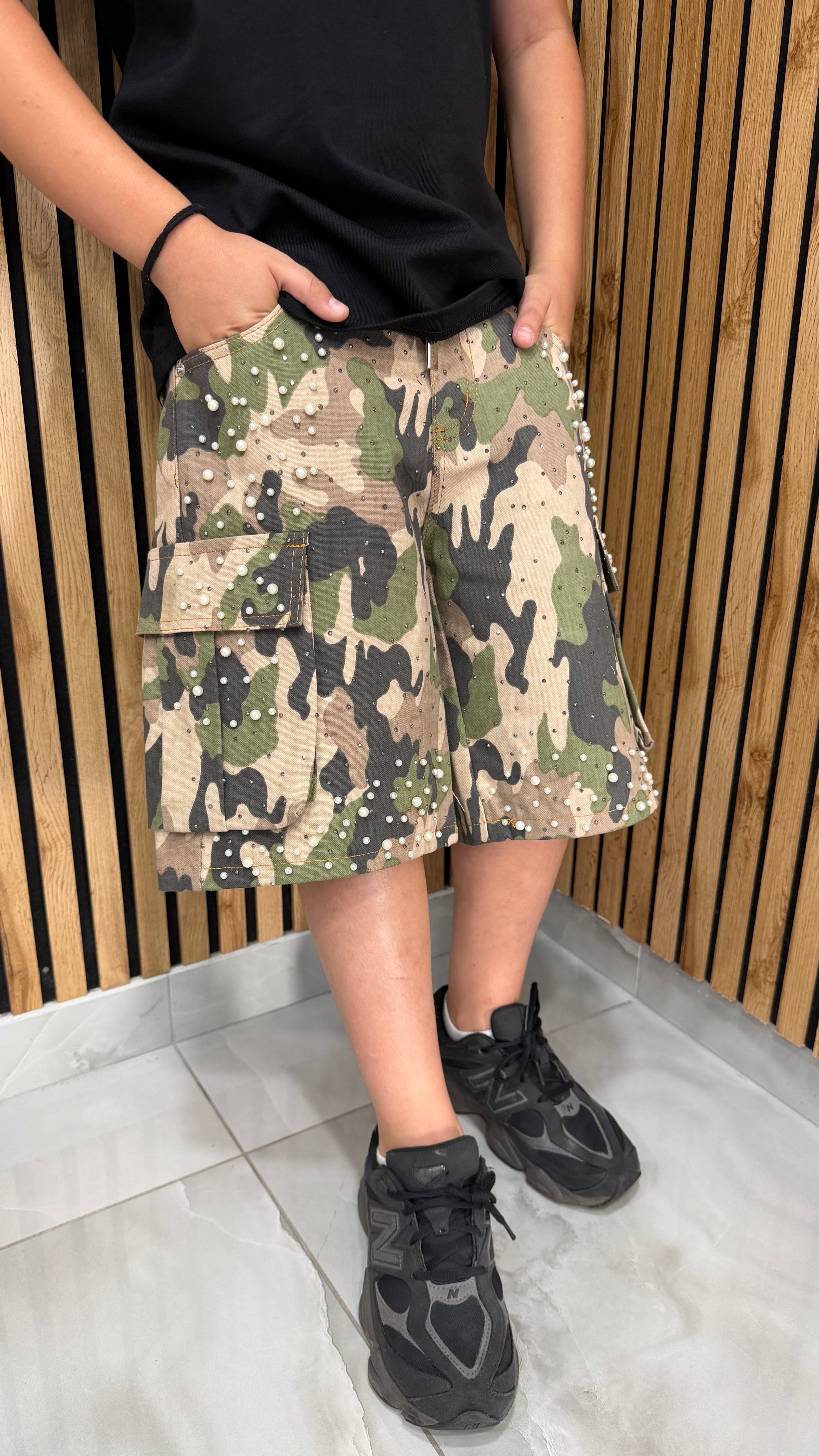 Shorts Army Rebel Cianotic Junior