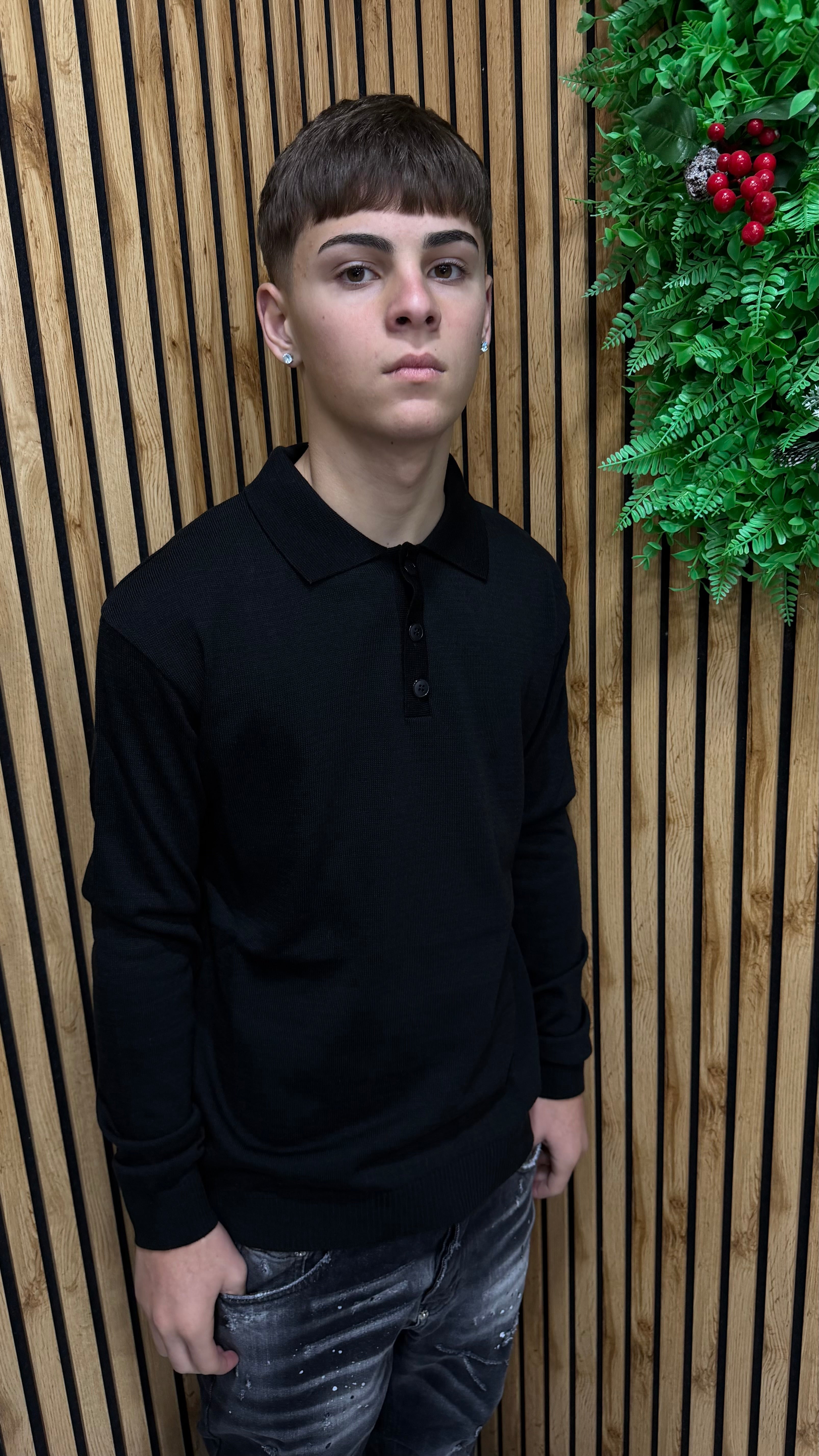 Polo Basic Manica Lunga Cianotic