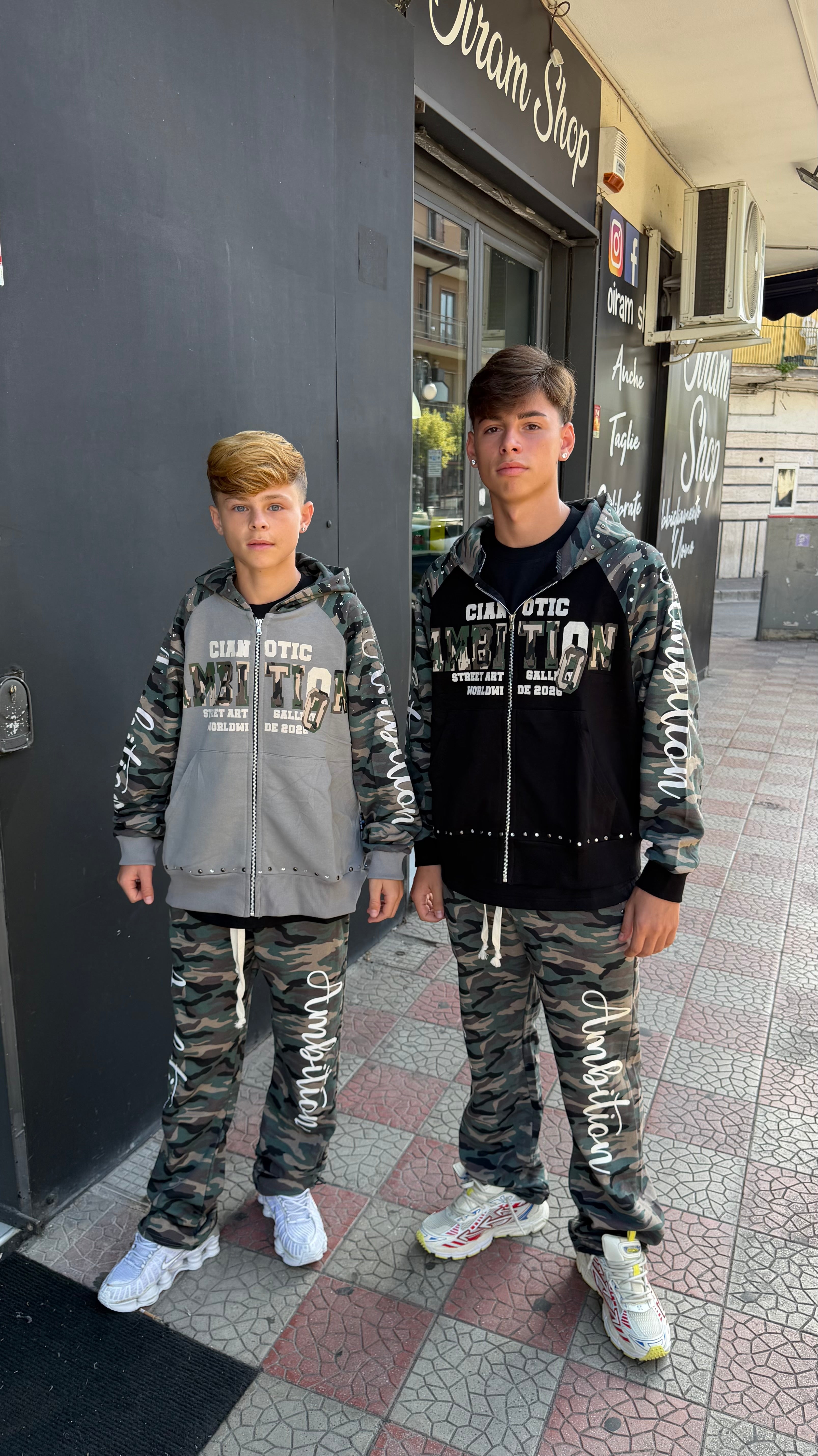 Tuta Uomo Tracksuite Army 2 Colori Cianotic