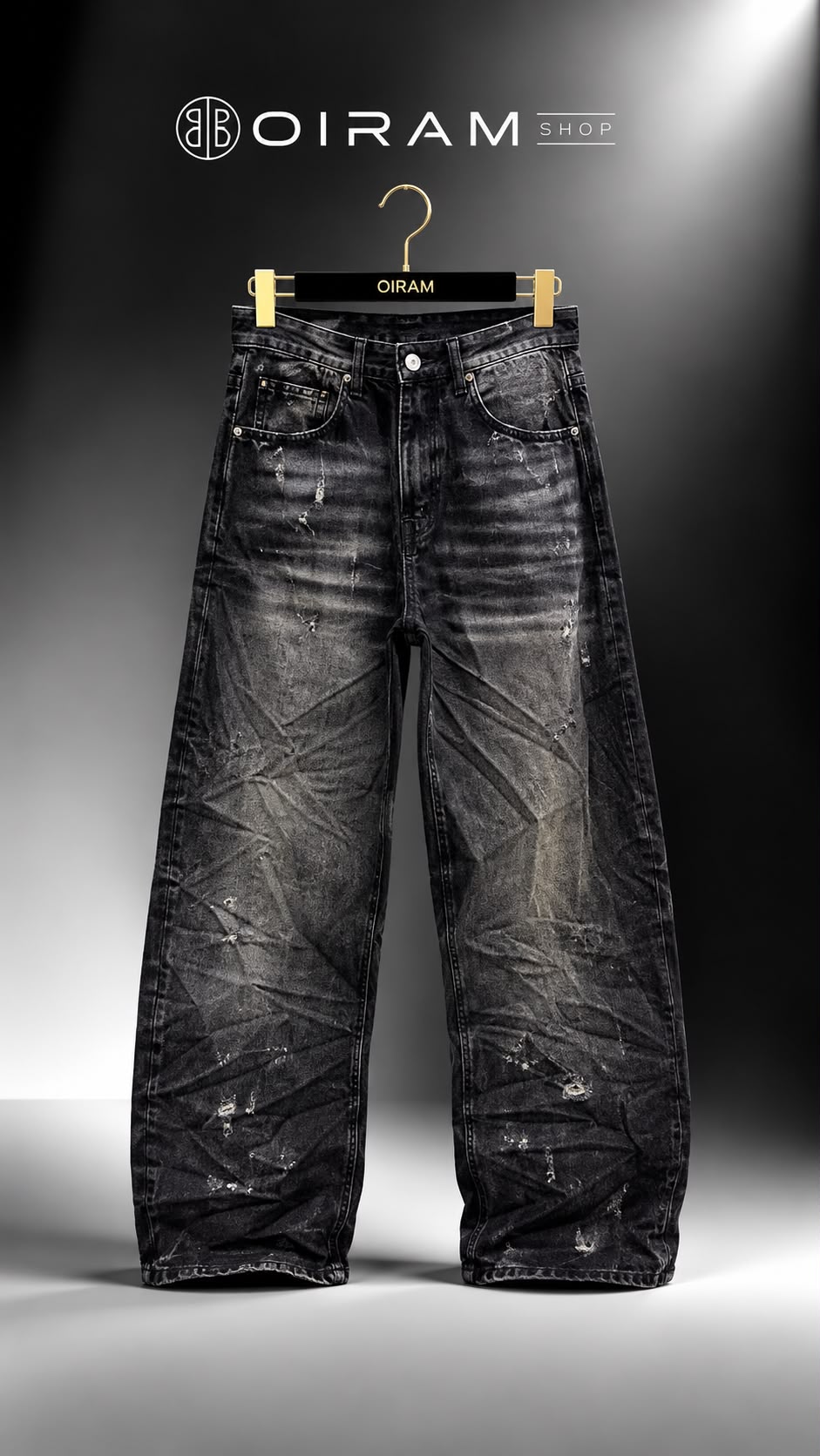 Jeans Uomo Baggy “Destroyed Black”