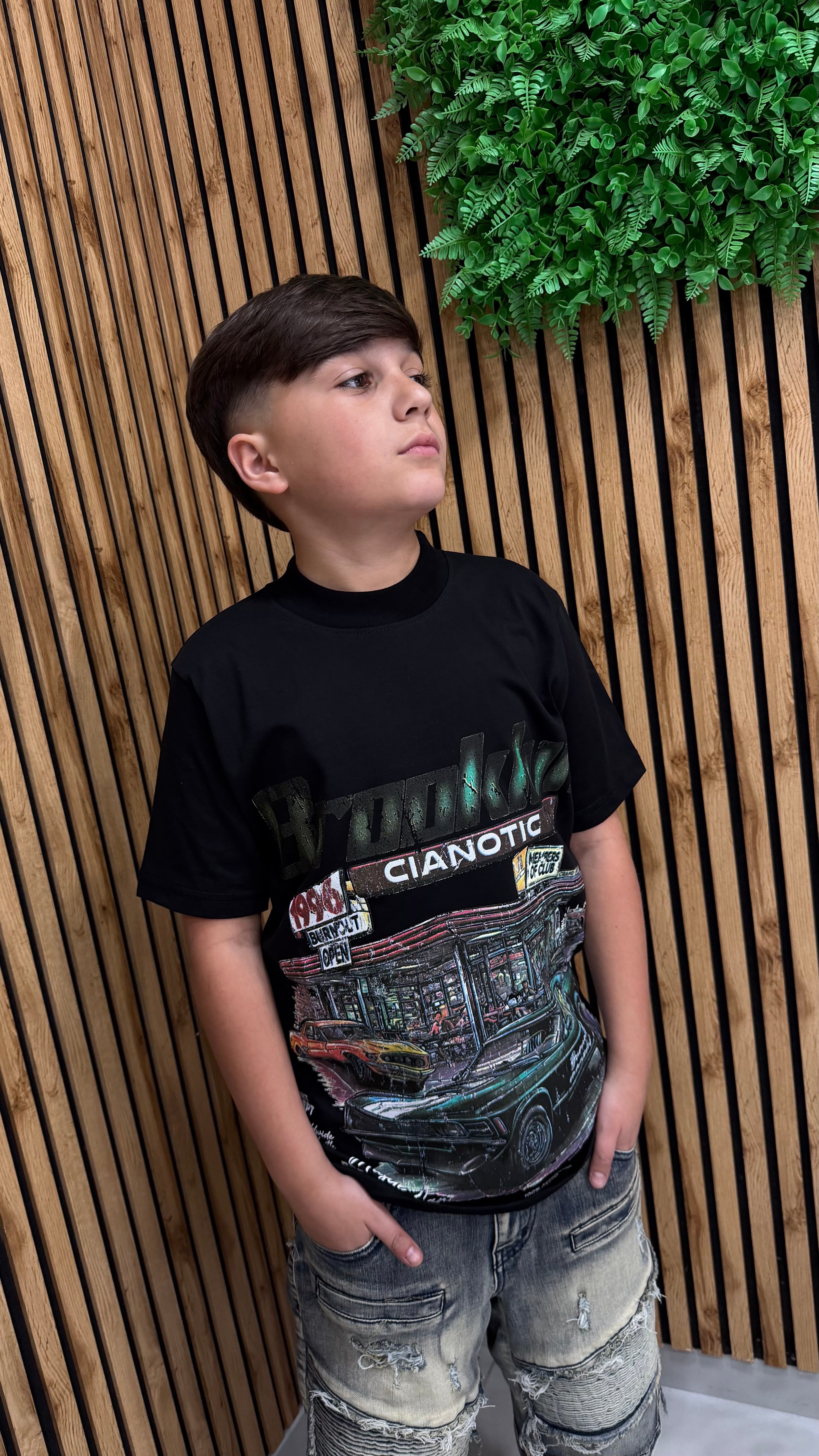 T-Shirt “Brooklyn” Cianotic Junior