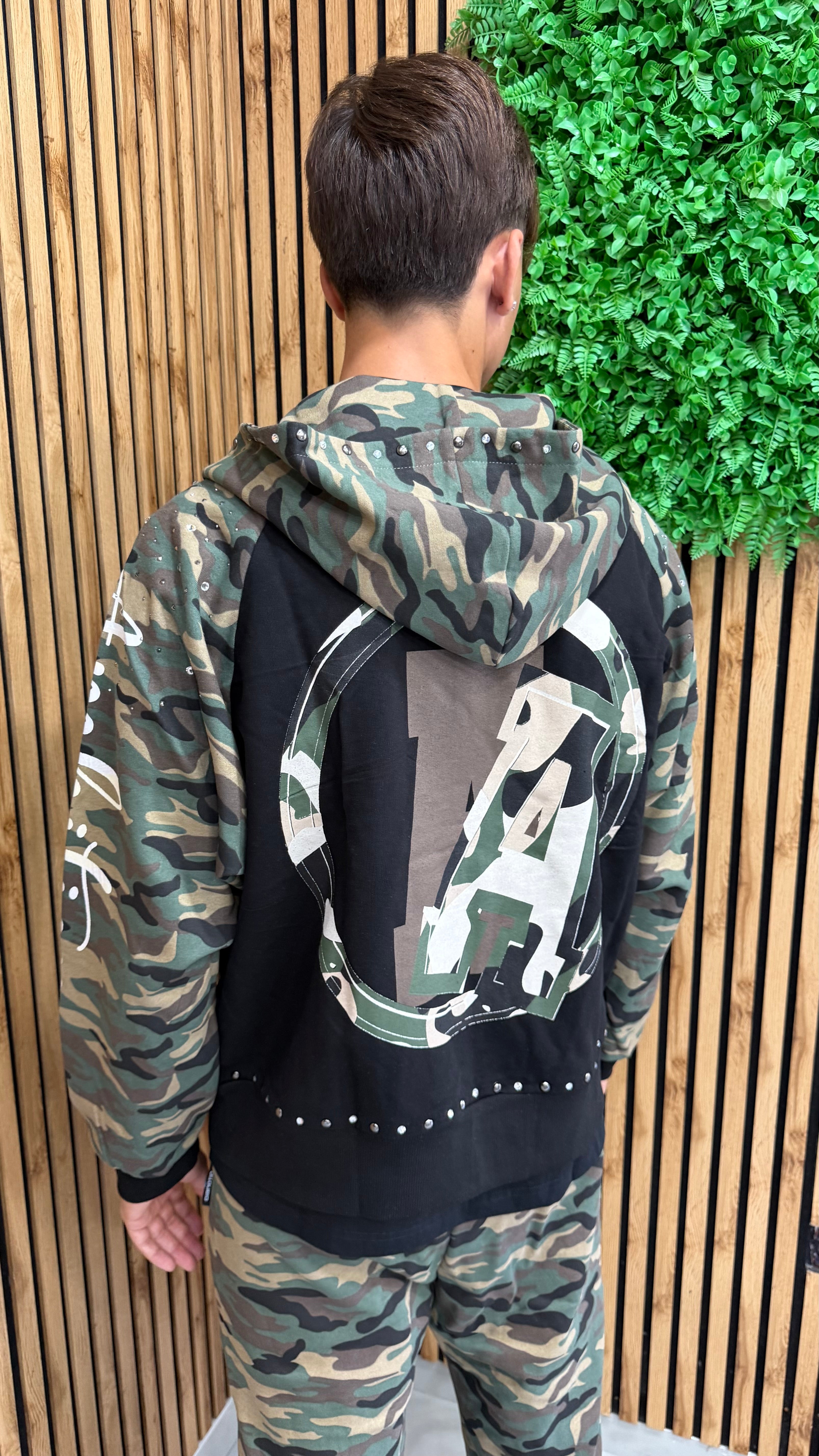 Tuta Uomo Tracksuite Army 2 Colori Cianotic