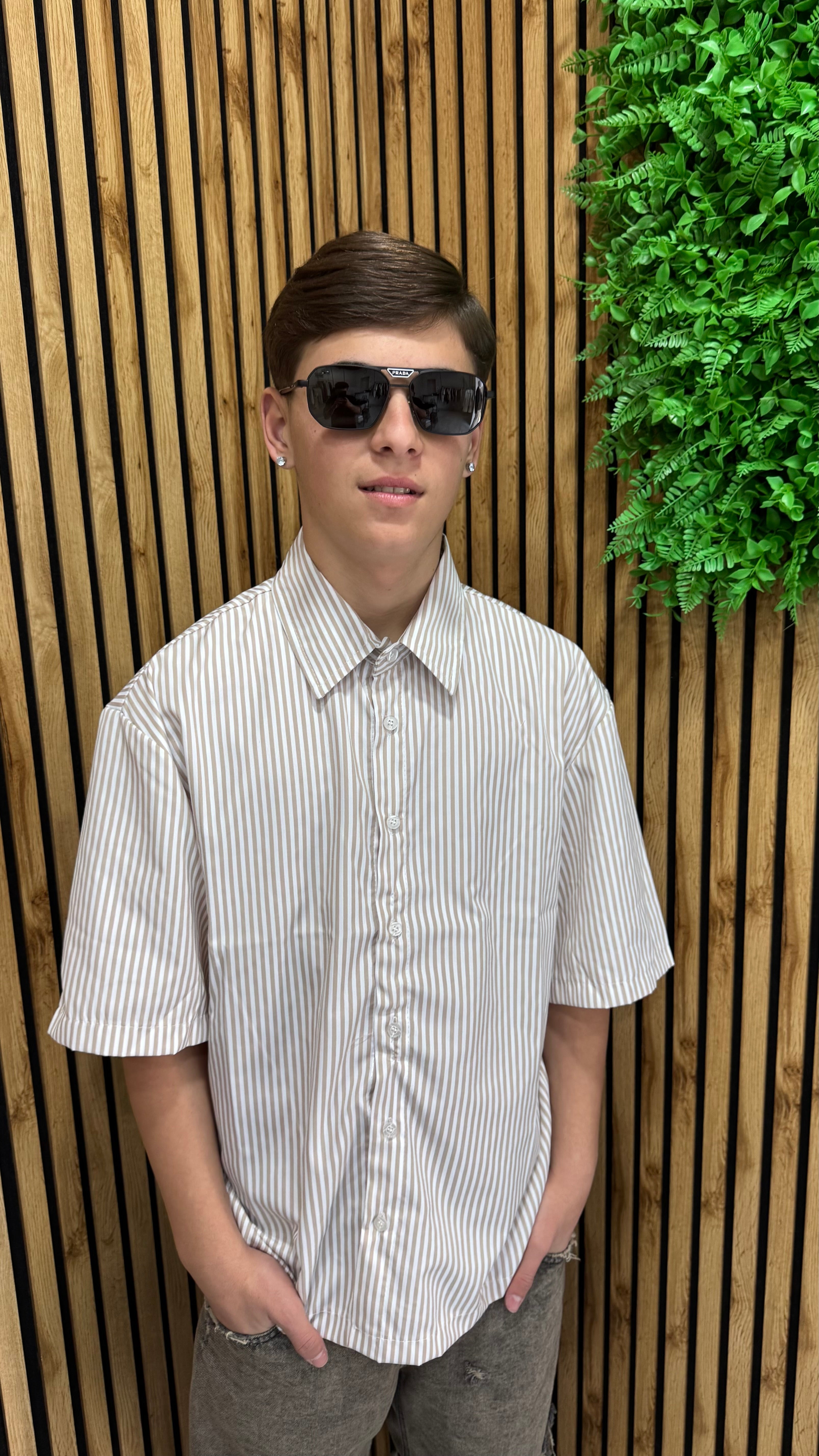 Camicia Mezza Manica Millerighe "Myk"