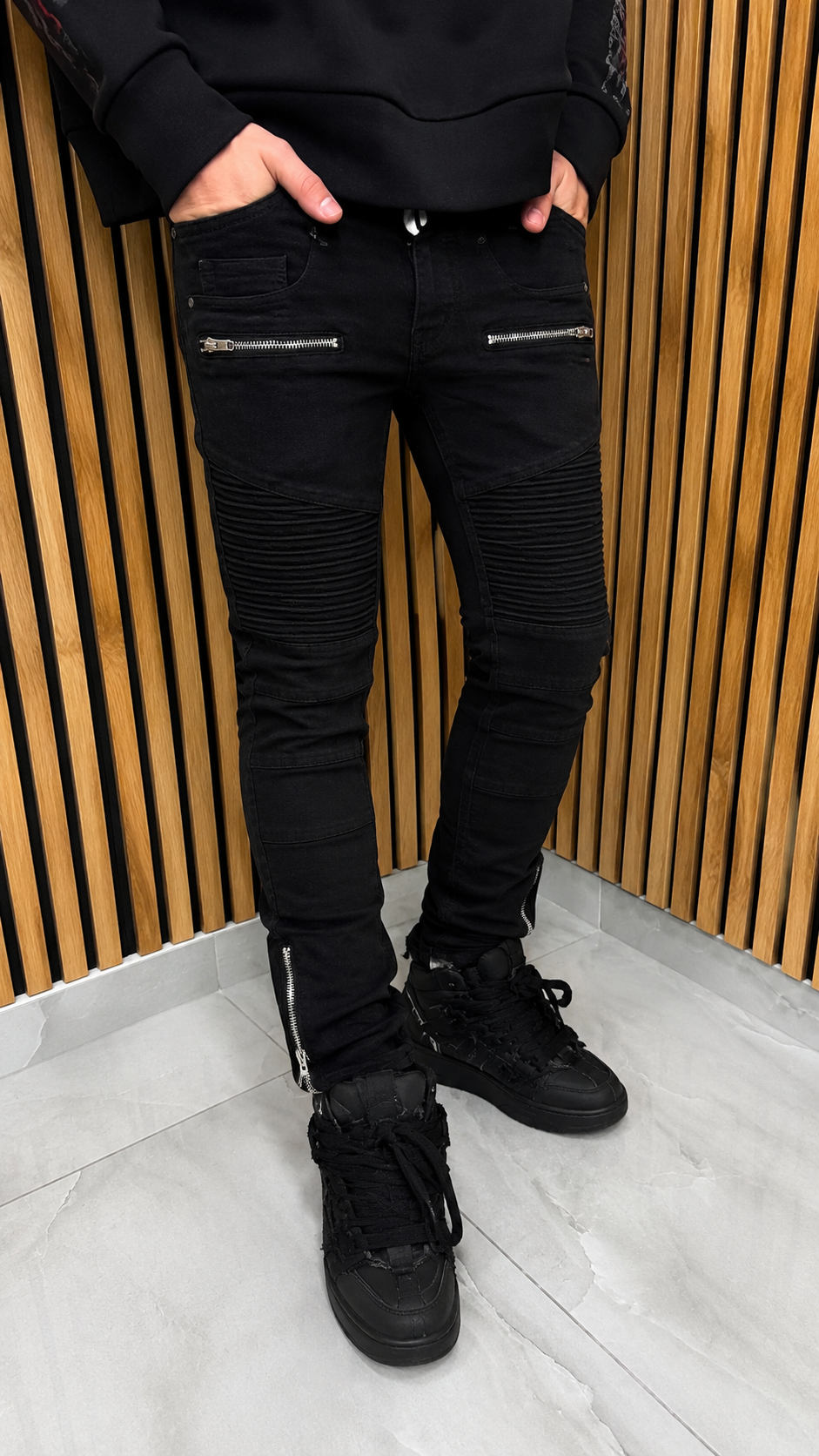 Jeans Uomo Skinny Biker Dark Viper