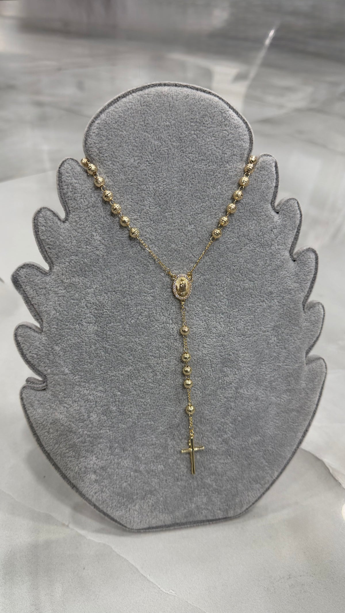 Collana Uomo Rosario “Brilliant Cross” 2 Materiali