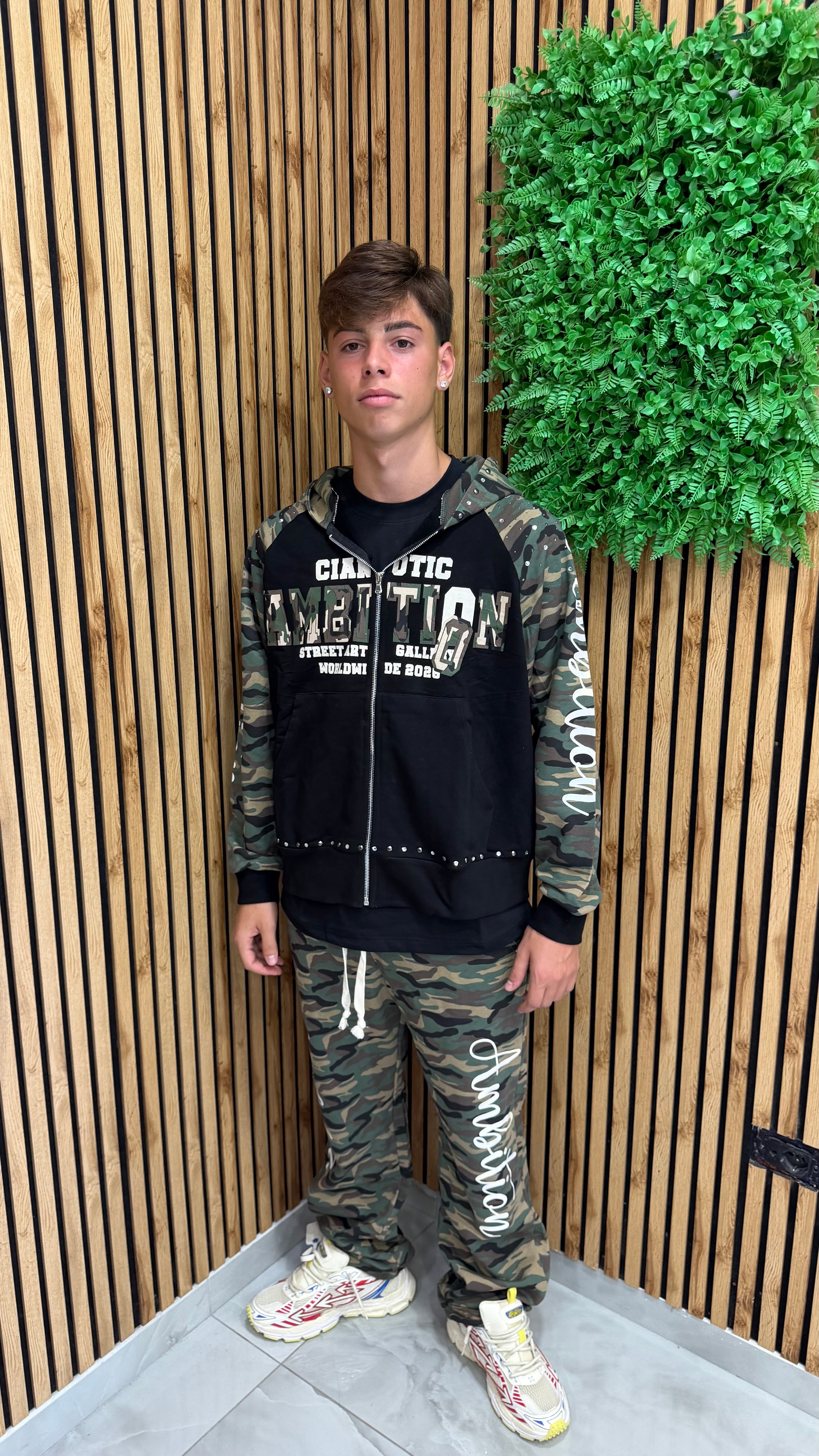 Tuta Uomo Tracksuite Army 2 Colori Cianotic