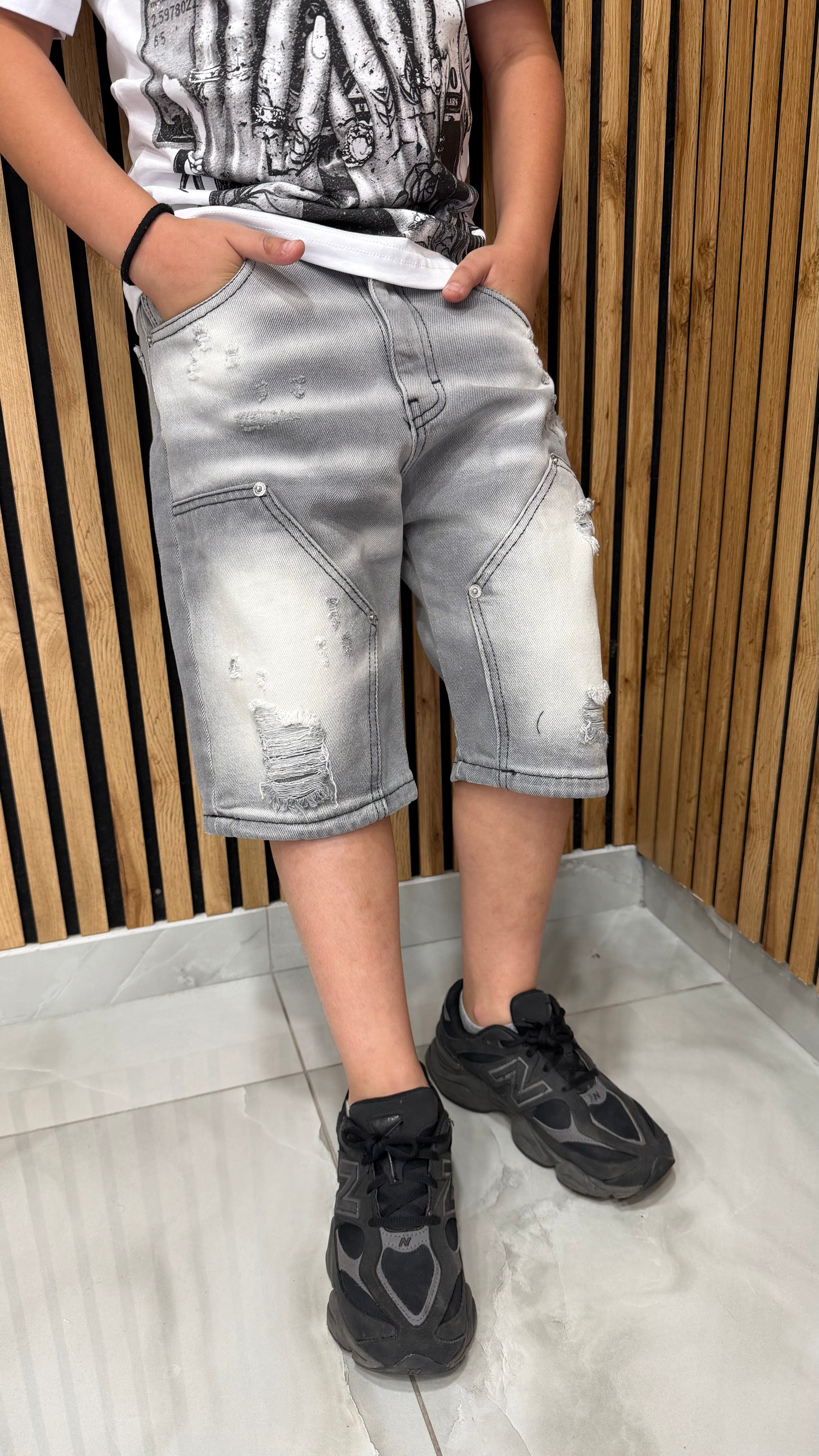 Jeans Shorts “Carpenter Grey” Junior