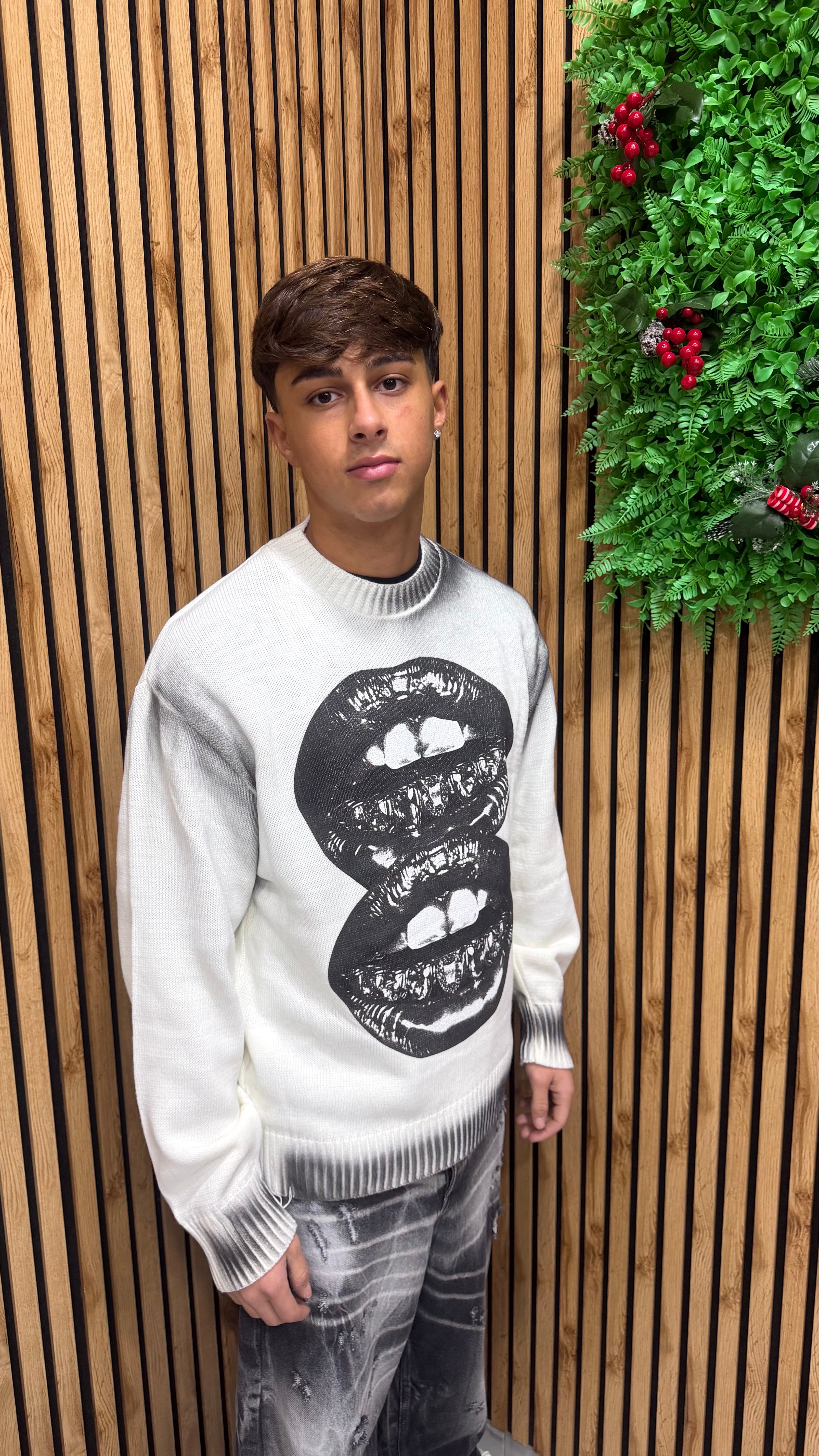 Maglione Girocollo “Kiss” Sfumed