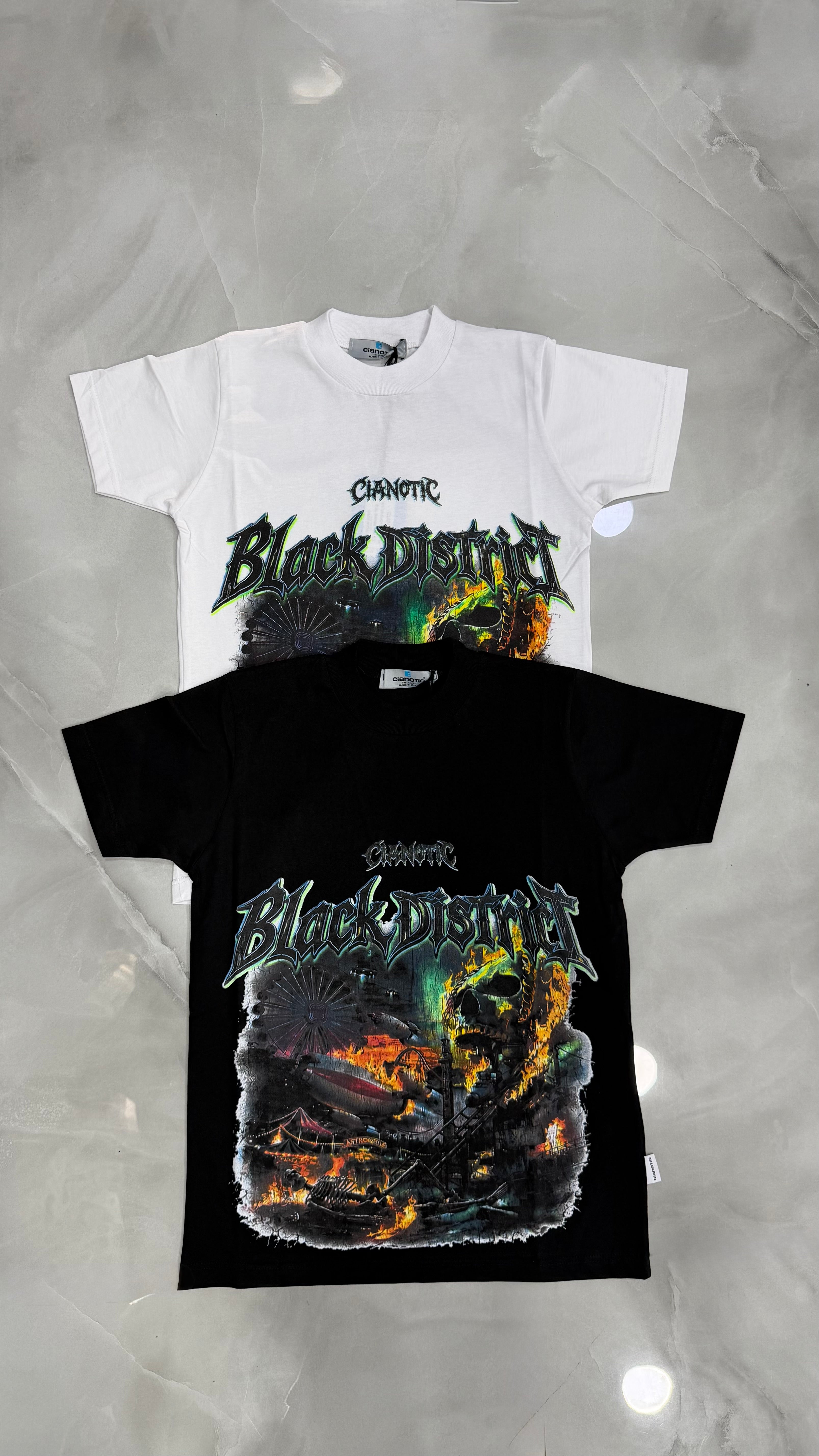 T-Shirt Junior District 2 Colori Cianotic