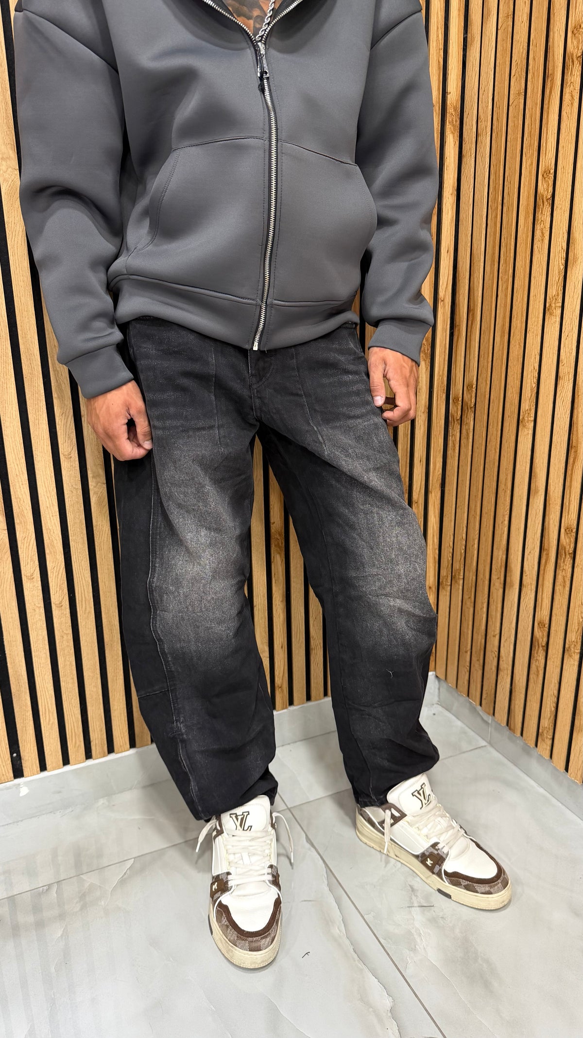 Jeans Uomo Night Denim Zip Lateral