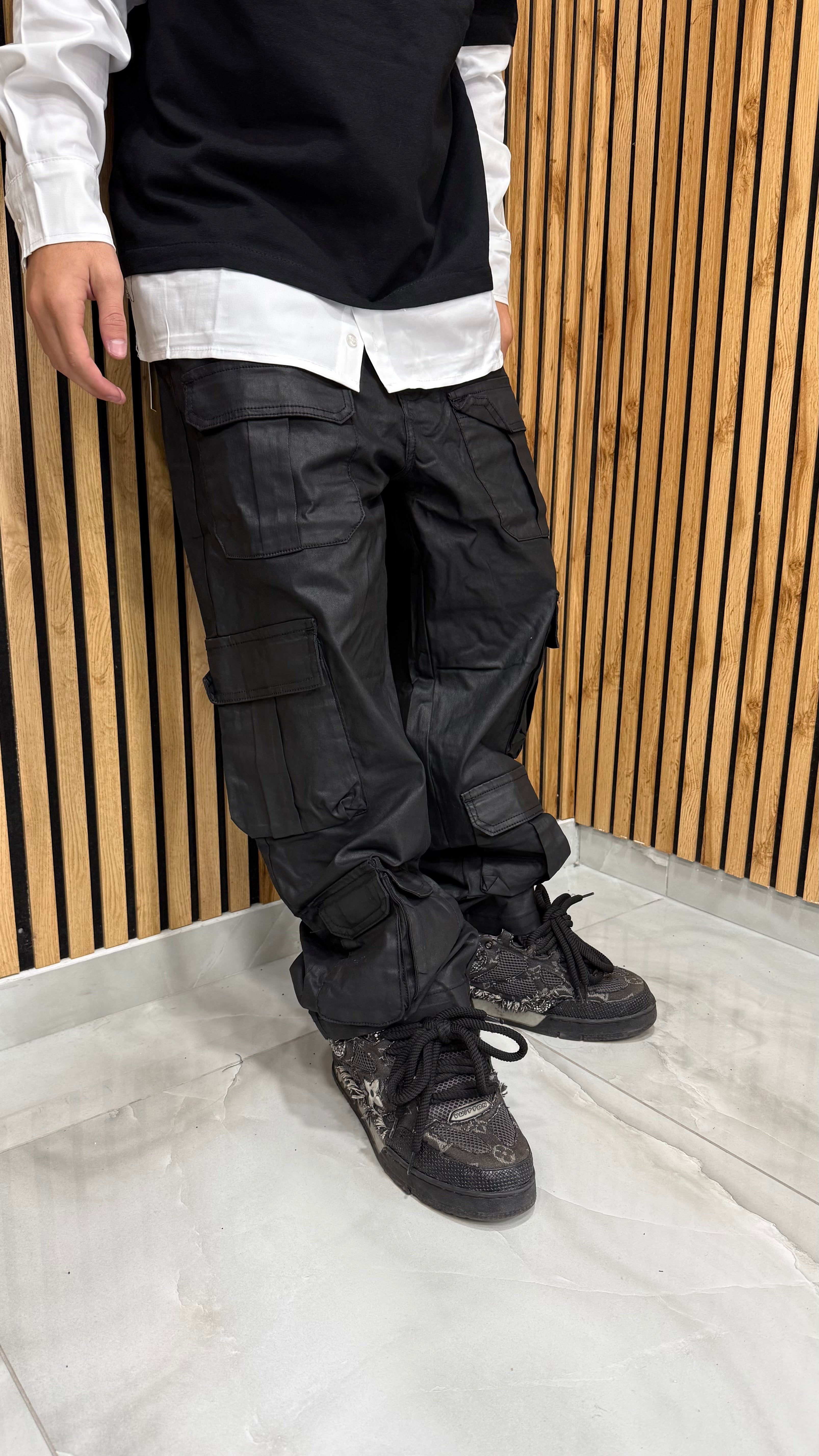 Jeans Cargo Spalmato