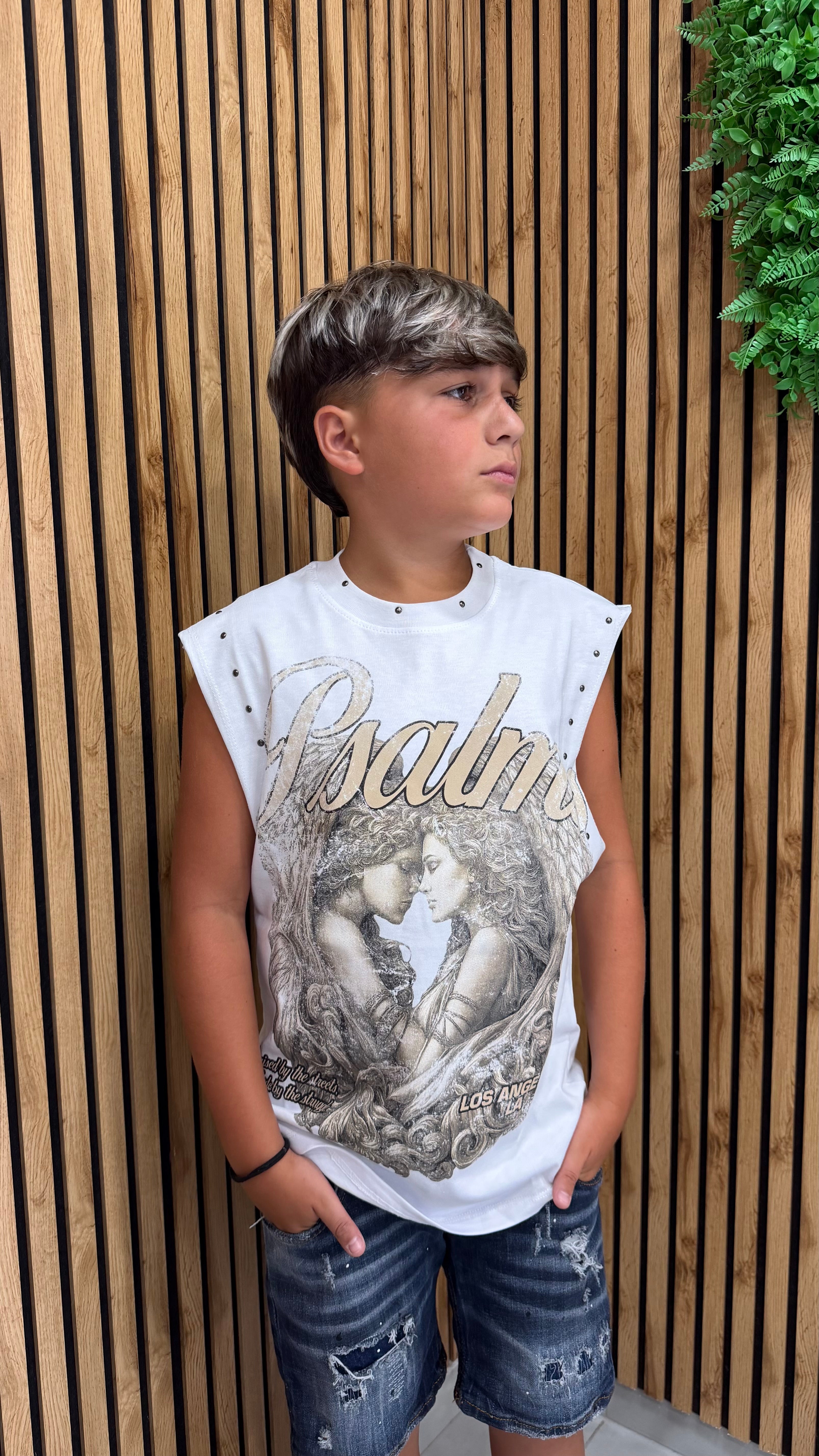 T-Shirt Smanicata “Los Angeles” Junior
