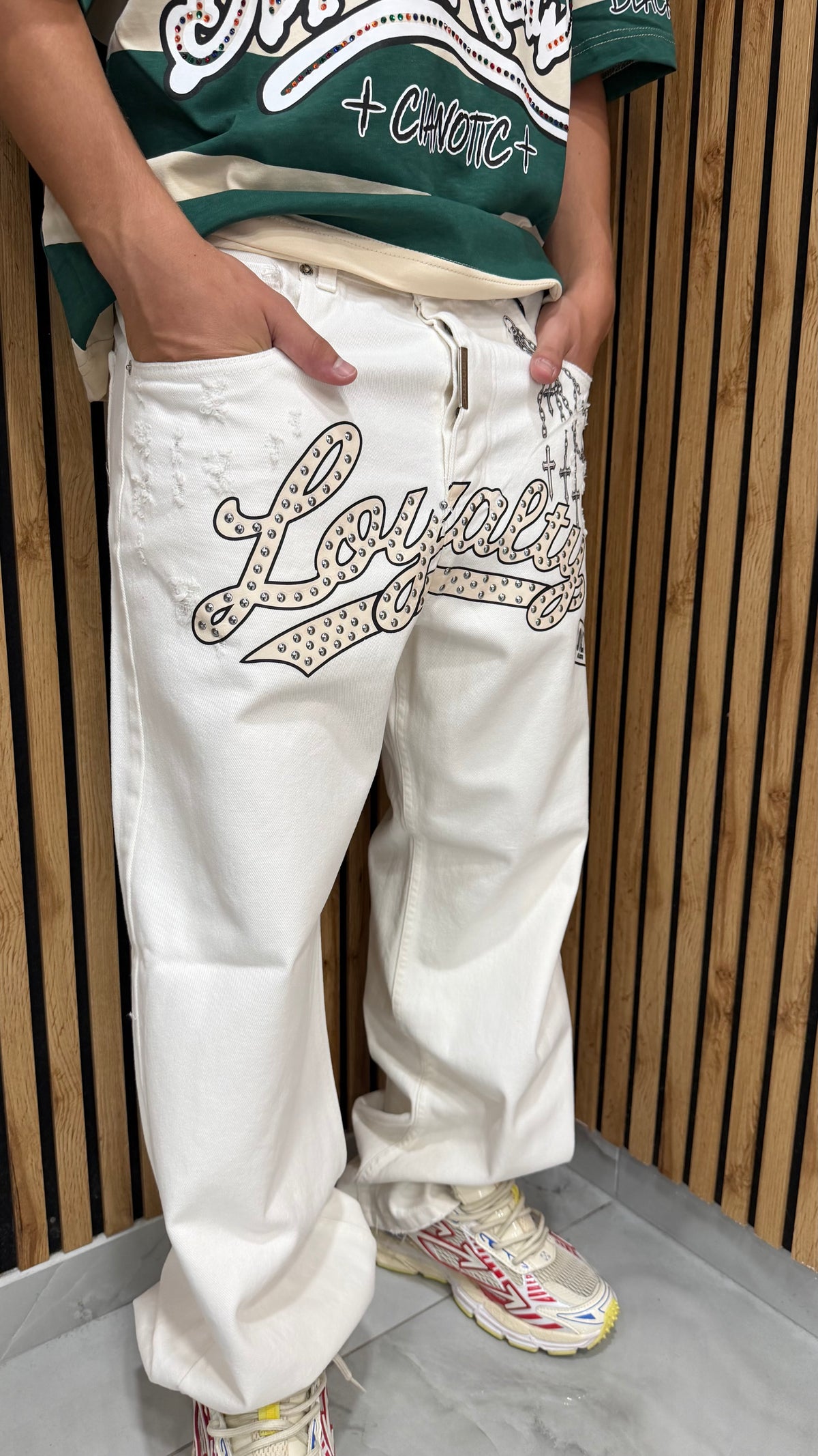 Jeans Uomo Loyality White Cianotic