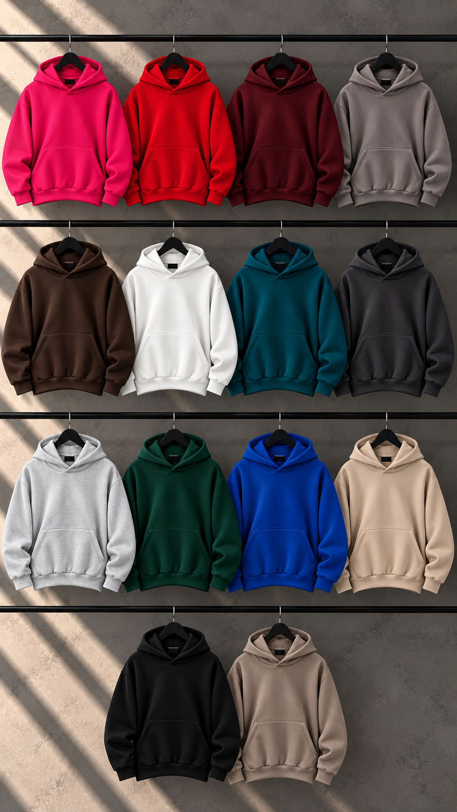 Felpa Uomo Basic 16 Colori
