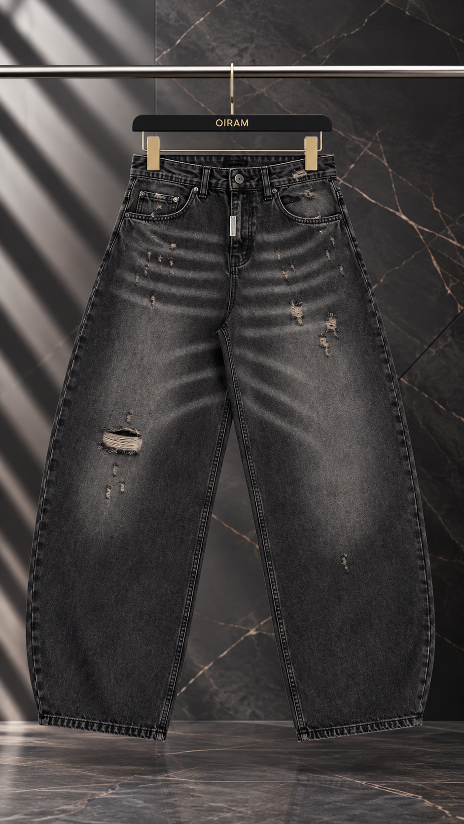 Jeans Uomo Balloon 01 Black Sabbiato Cianotic