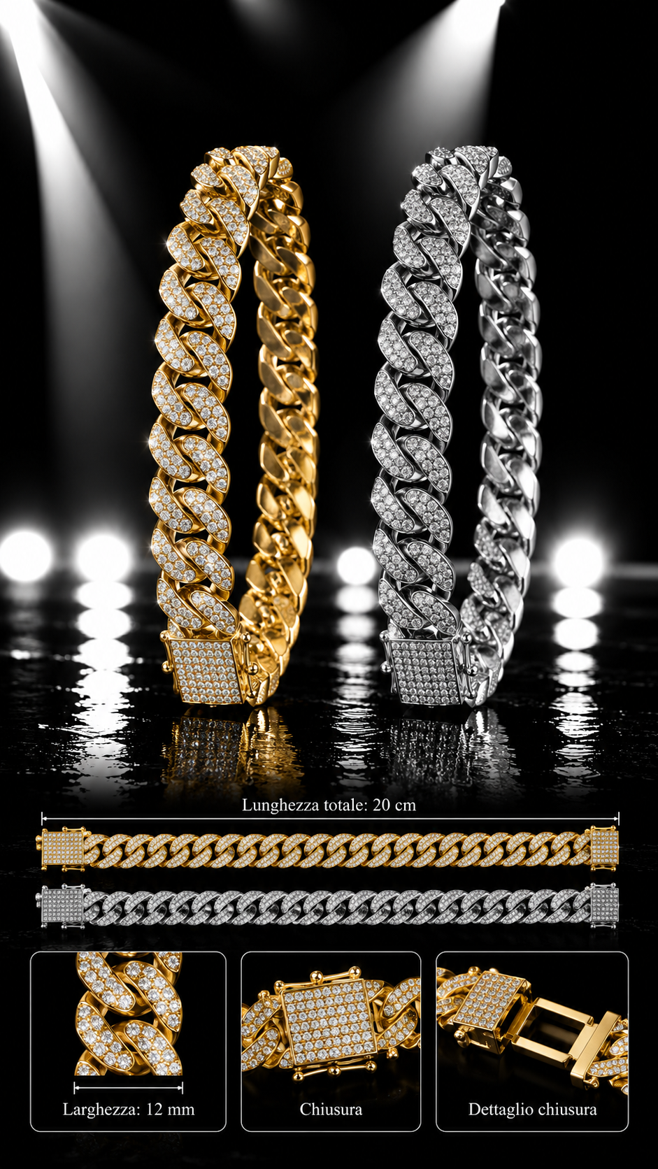 Bracciali Uomo “Royal Drip” 2 Materiali